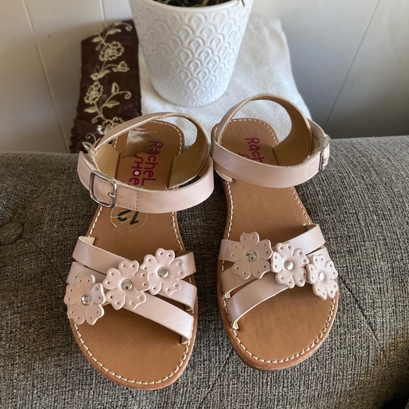 Girls Floral Pink Strap Sandals with Buckle - Picture 3 of 9